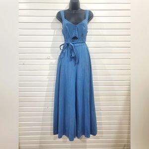 Anthropologie Holding Horses Denim Jumpsuit